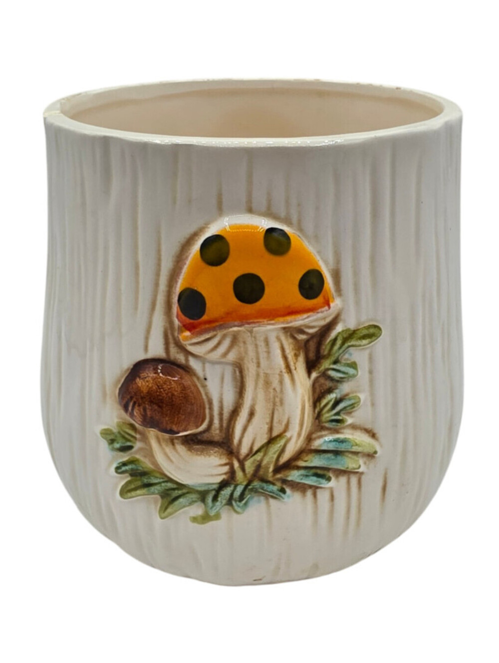 Vintage 1978 Sears Merry Mushroom Ceramic Canister No Lid